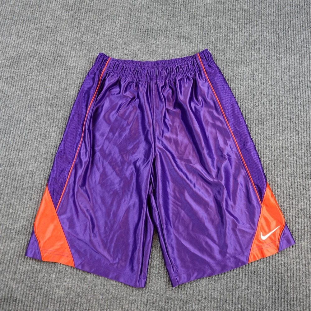 Nike Silky Dazzle Shorts Mens Large Purple Basketball Elastic Waist Swoosh